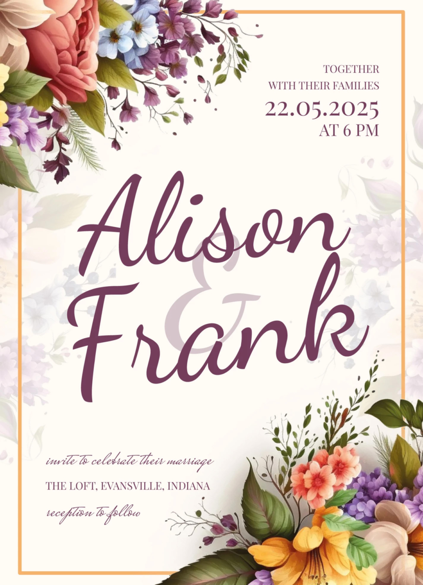 Download Editable Wedding Invitation Card For Free